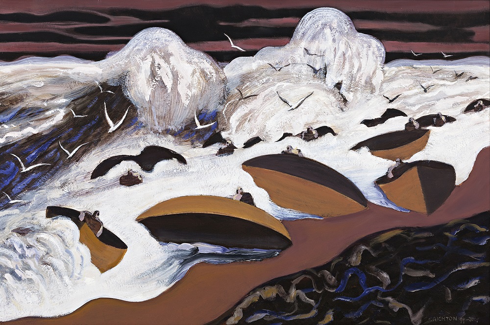 Richard Crichton, Storm Surge, 1995, oil on board, 61 x 91cm $8500