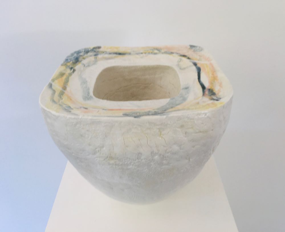Mark Young, Dune, 2019, stoneware with porcelain engobe, $2200