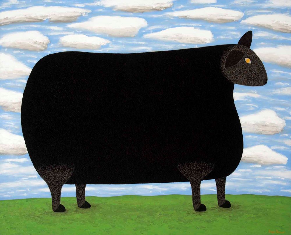 Dean Bowen, Black Sheep 2018 Oil on Linen 122 X 153 cm $16,500