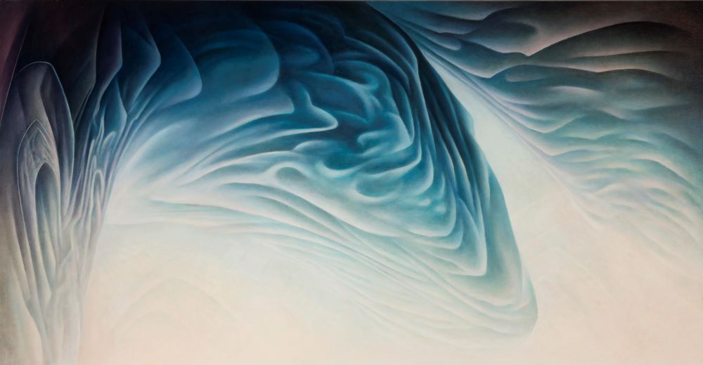 Roger Byrt, Deep Ocean Current, 2019, oil on linen, 72 x 138cm $5500