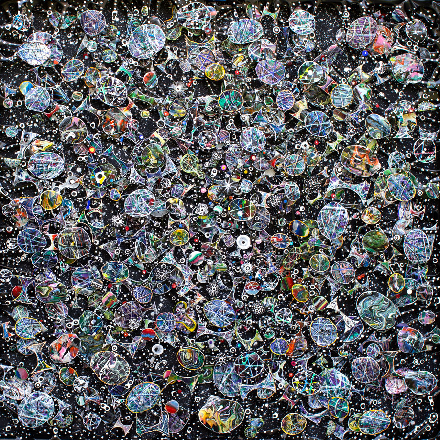 Asher Bilu, Kaleidoscopic Reality, 2020, resin and pigment, 121 x 121cm $20,000